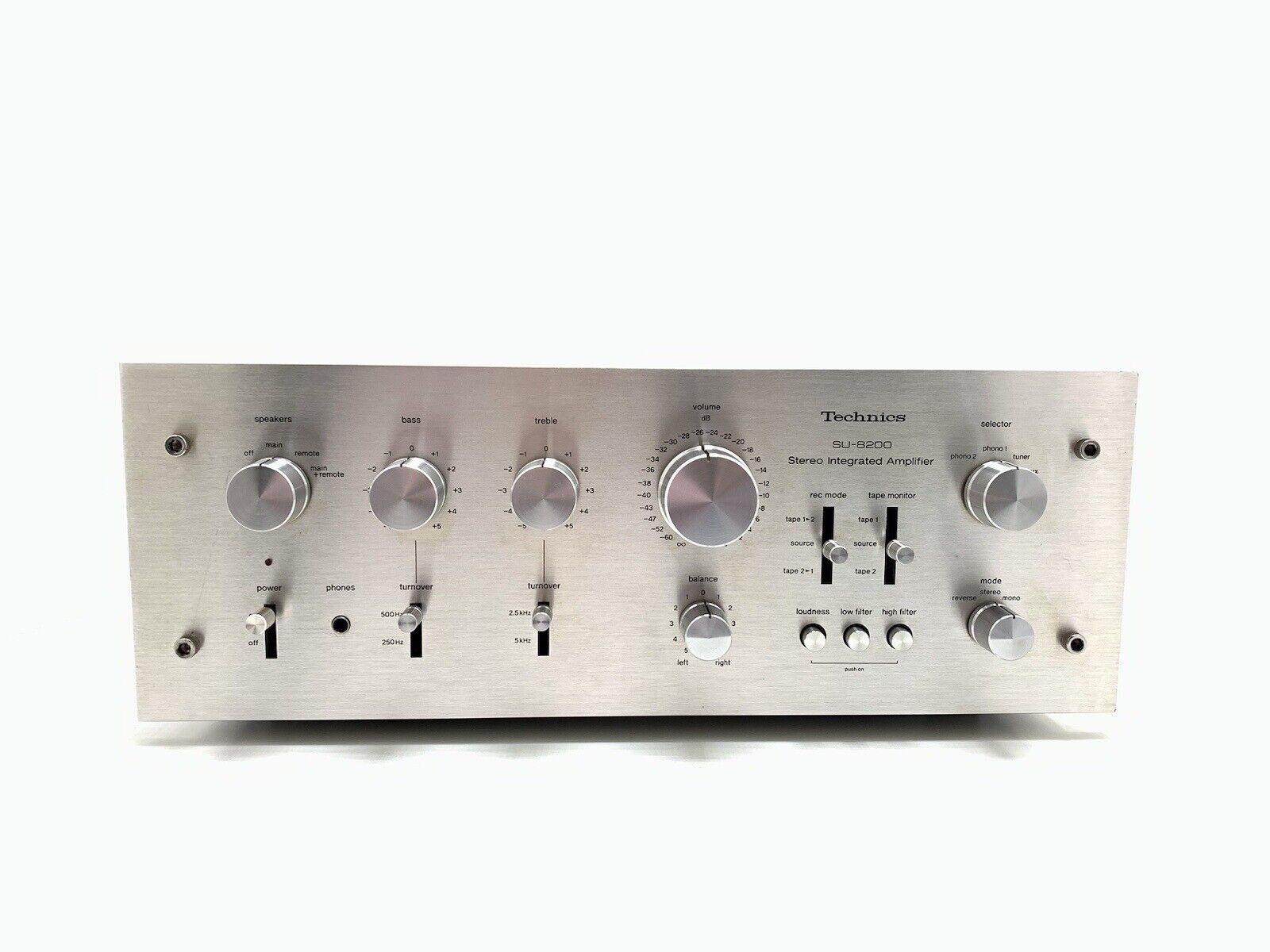 TECHNICS SU 8200 Stereo Amplifier WORK 65 + 65 Watts RMS Vintage 1975 GOOD LOOK