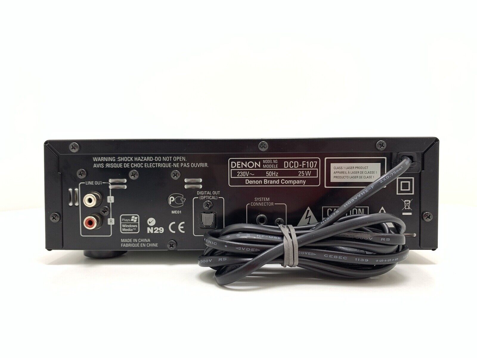 DENON DCD F107 CD Digital Compact Disc Player 20 Bits Vintage Work Good Look