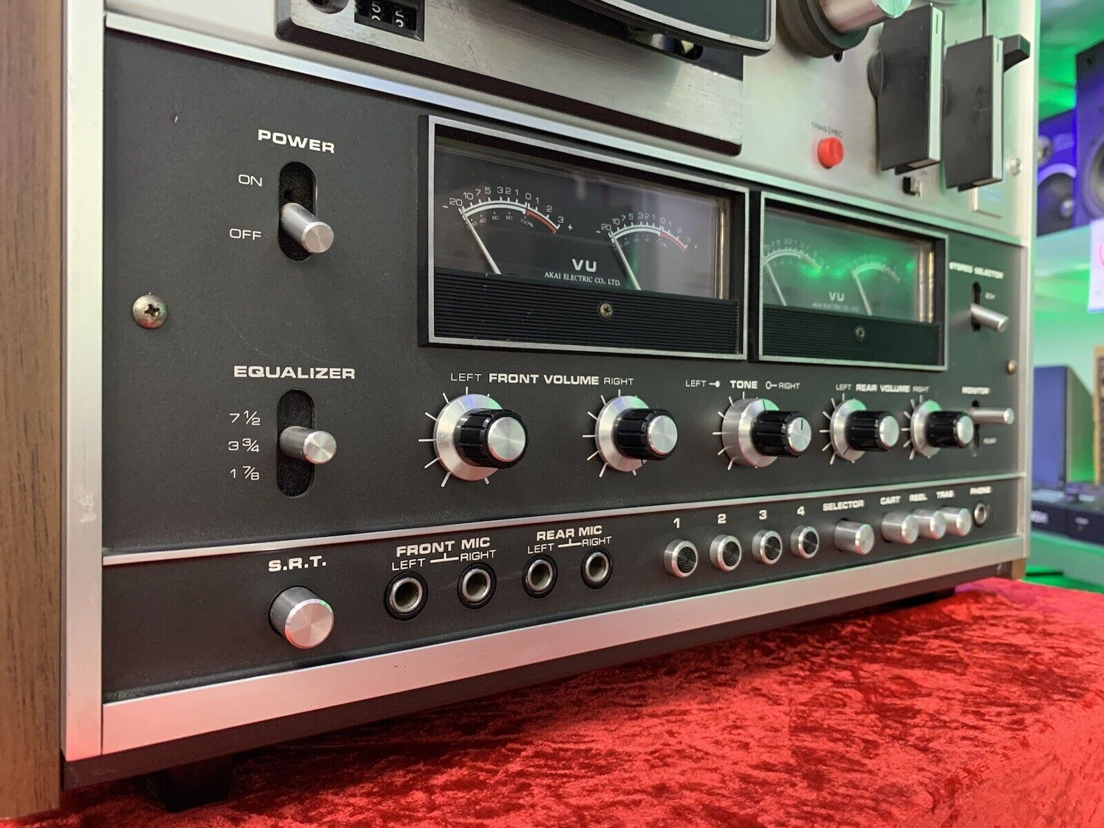 AKAI 1800SS Reel to Reel + 8 Track 4 Channel 7" Tape Vintage 1972 WORK Good Look