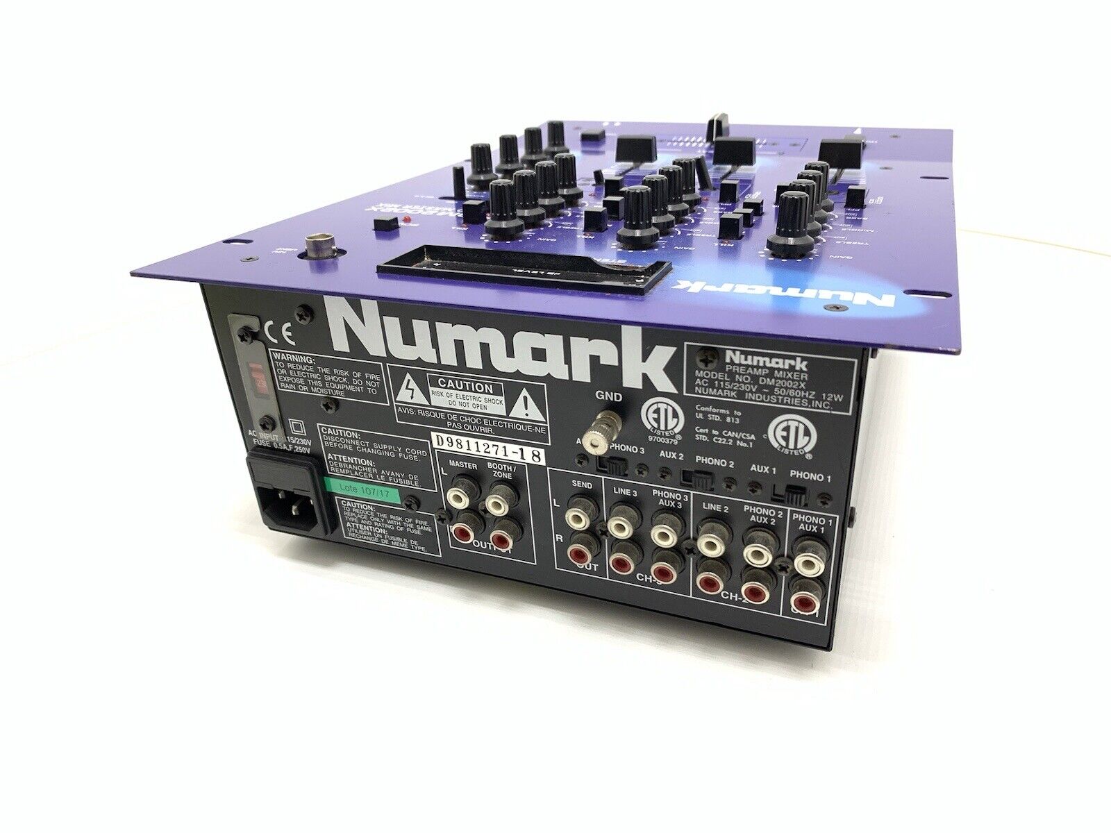 NUMARK DM-2002X Professional DJ PRO MIXER Vintage 1997 WORK Perfect Good Look