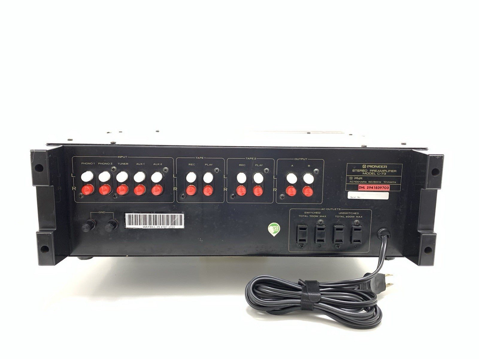 PIONEER C 73 SPEC Stereo Pre Amplifier Vintage 1980 Work Refurbished Good Look