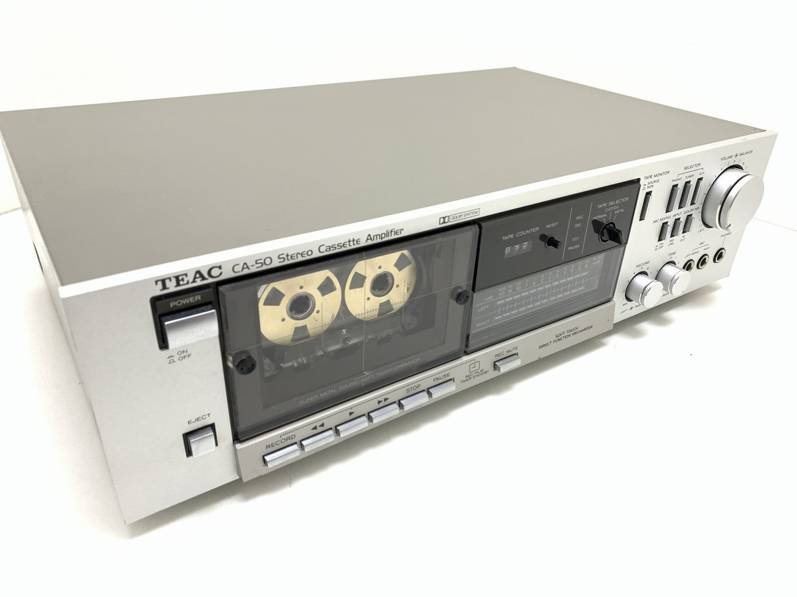 TEAC CA 50 Stereo System Cassette Deck Amplifier  Vintage 1980 WORK Good Look