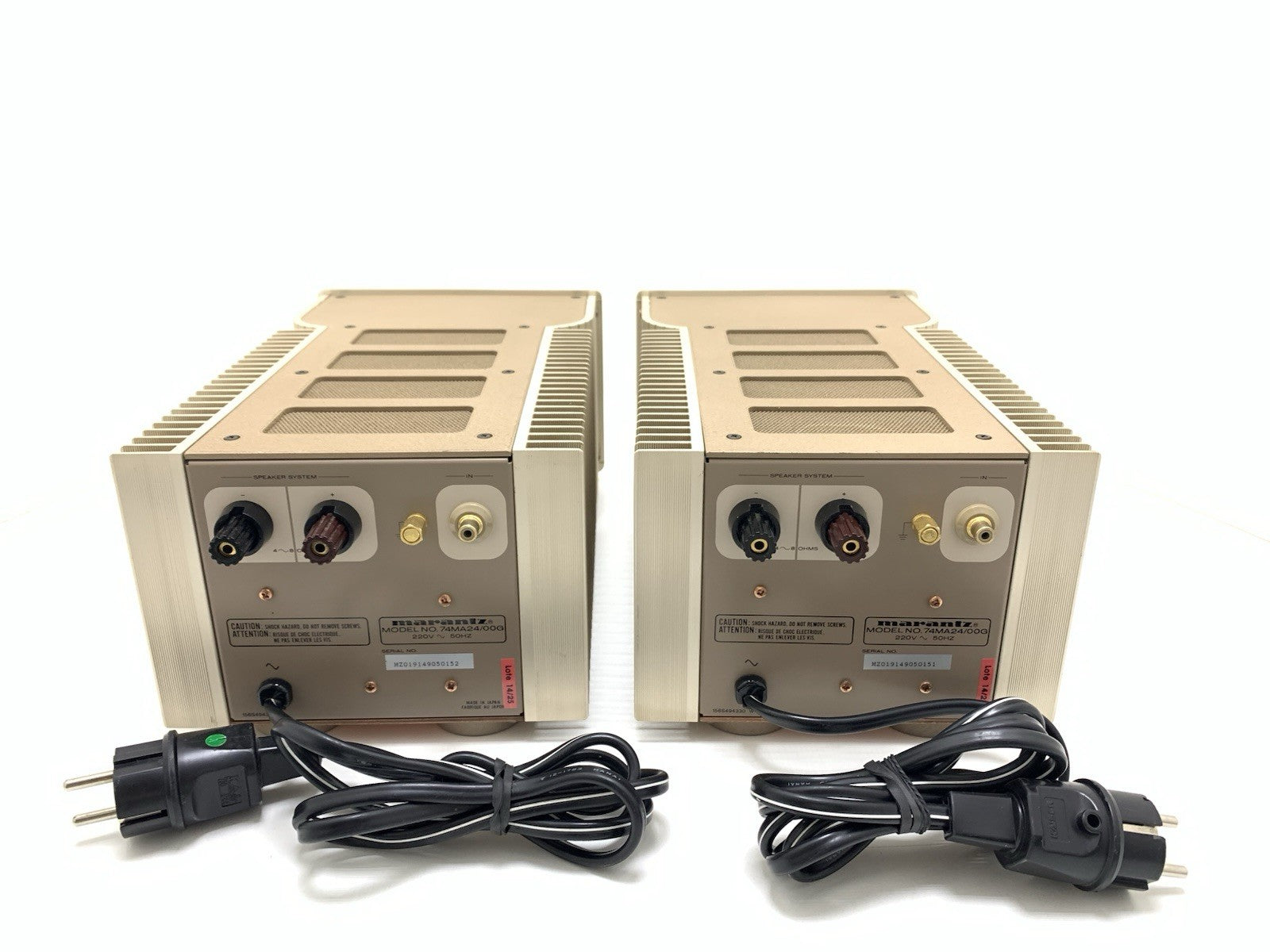 Marantz MA 24 220V European 2 Mono Power Amplifier Class A Japan 1991 Work HiEnd