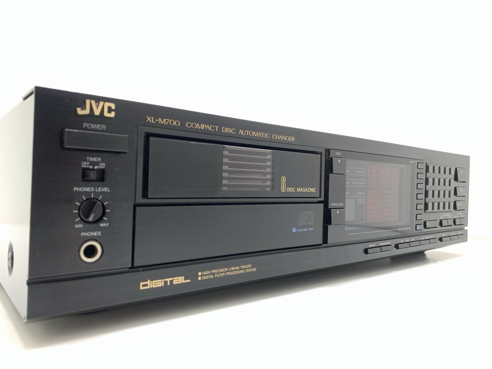 JVC XL-M700 Changer 6+1 CD Compact Disc Player Vintage 1987 Hi Fi WORK Good Look