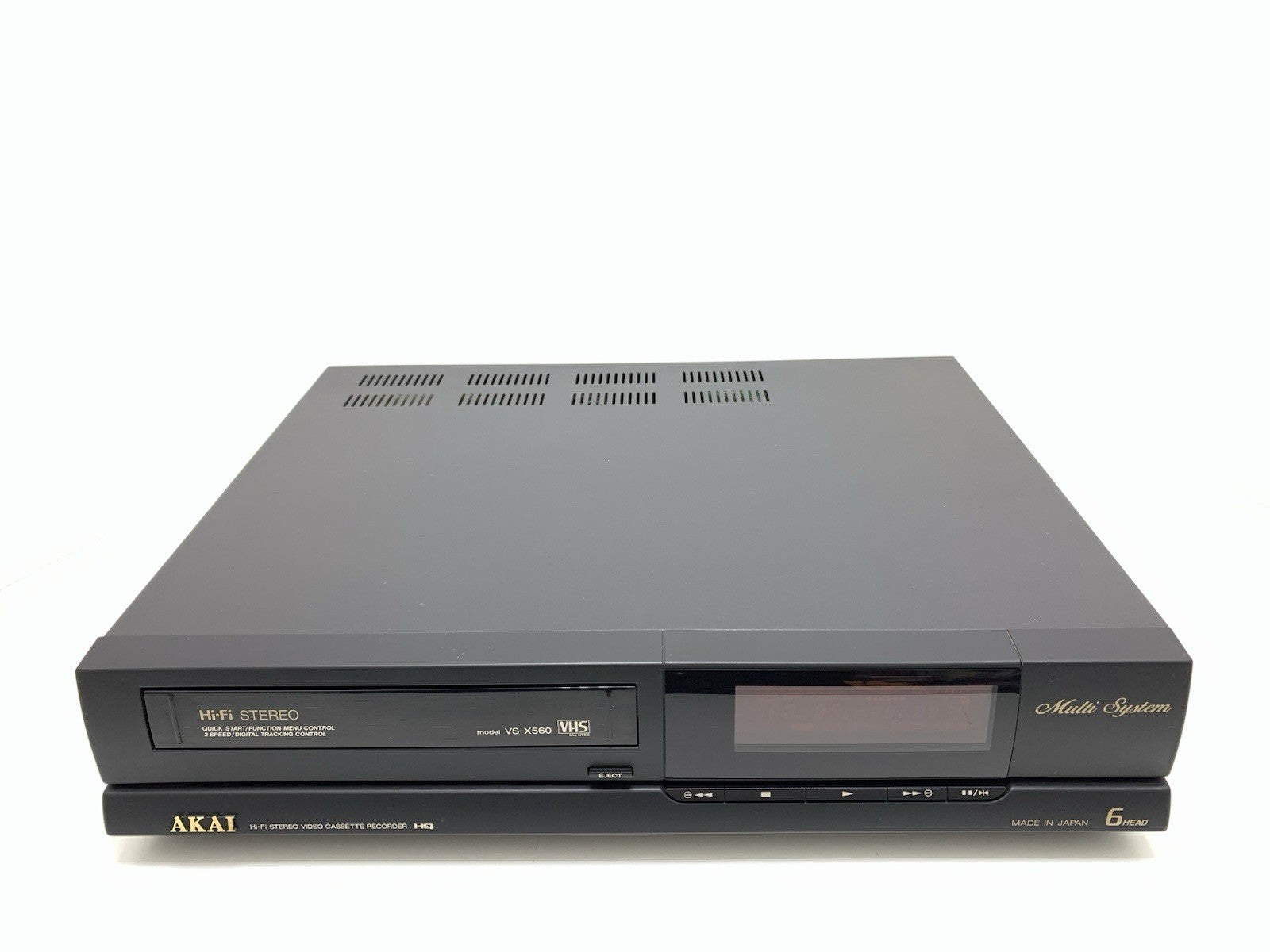 AKAI VS-X560 Video VHS Hi Fi Stereo 6 Head MULTI PAL NTSC SECAN WORK Good Look