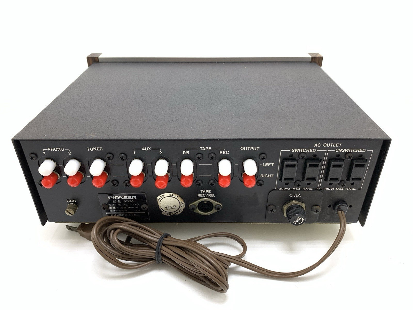 PIONEER Model SC 70 / SC-700 Stereo Pre Amplifier Vintage 1969 WORKING Good Look