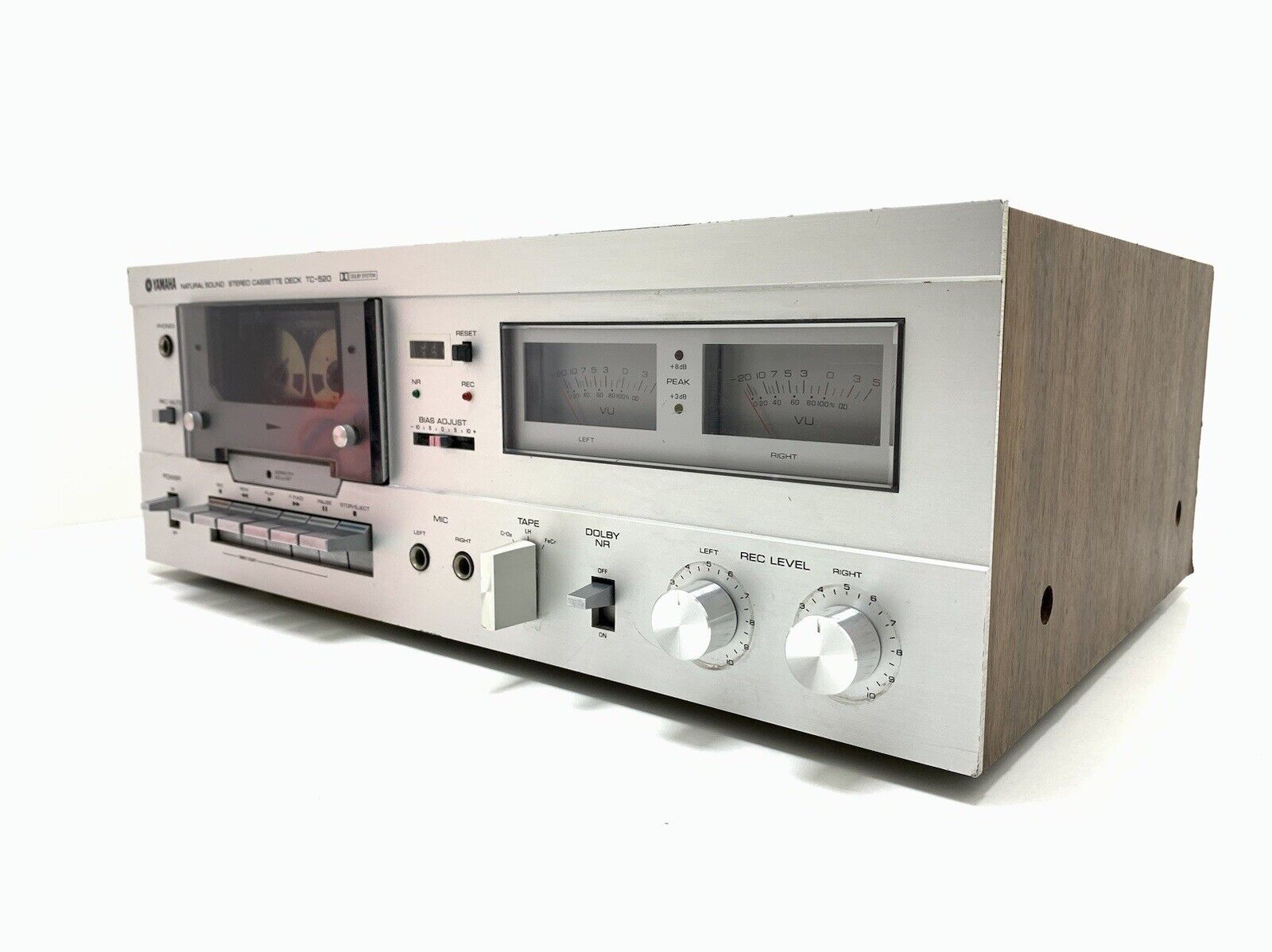 YAMAHA TC 520 Stereo Cassette Tape Deck 2Head Vintage 1978 Refurbished Good Look