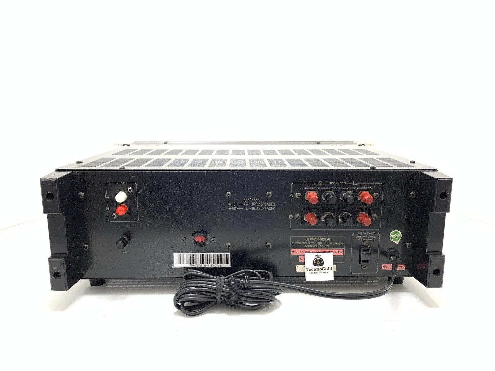 PIONEER M 73 SPEC Stereo Power Amplifier  85+85W RMS Vintage 1980 Work Good Look