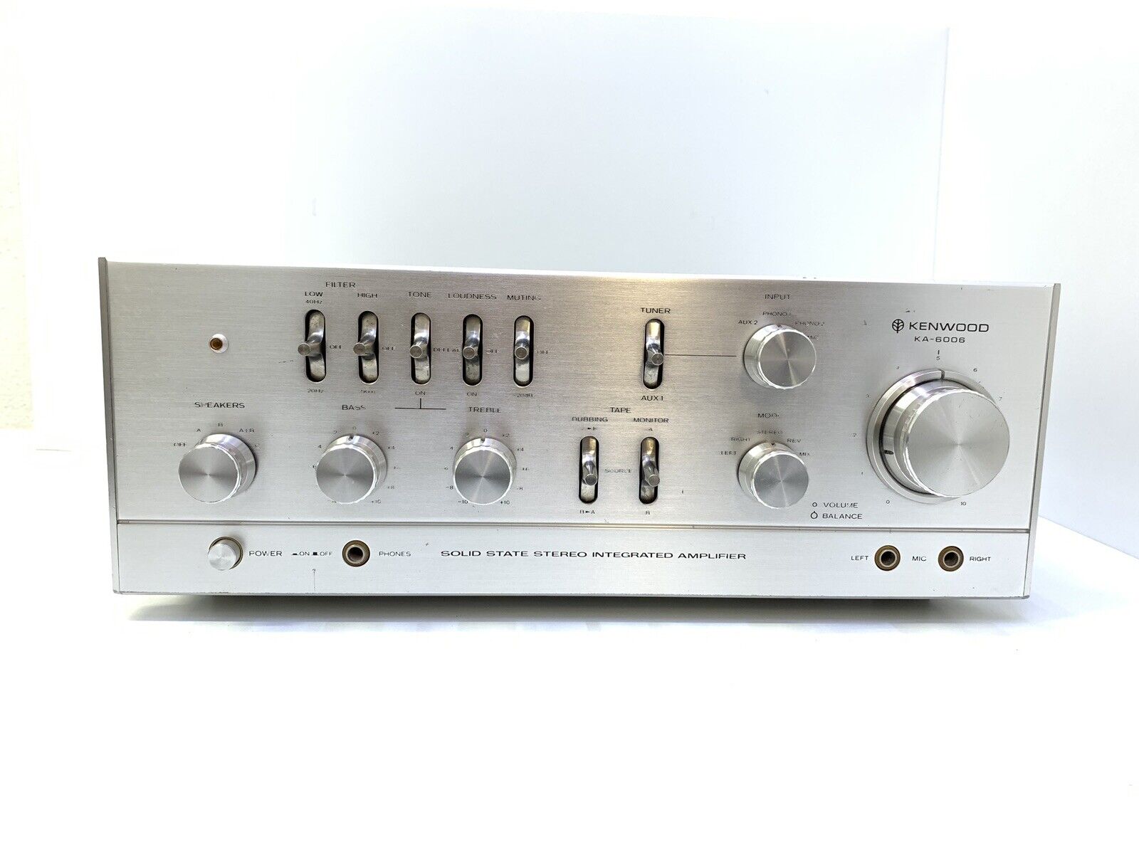 KENWOOD KA-6006 Integrated Stereo Amplifier 96 Watts RMS Vintage 1974 Good Look