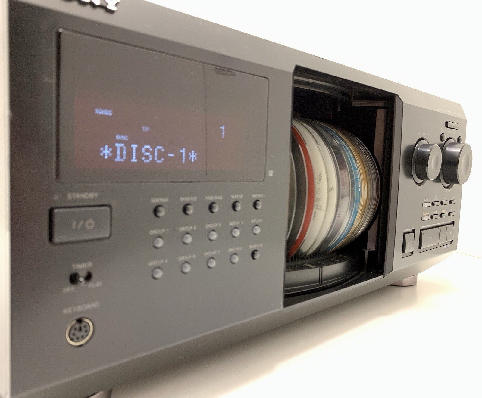SONY CDP CX355 MegaStorage 300 CD Compact Disc Changer Vintage WORK Good Look