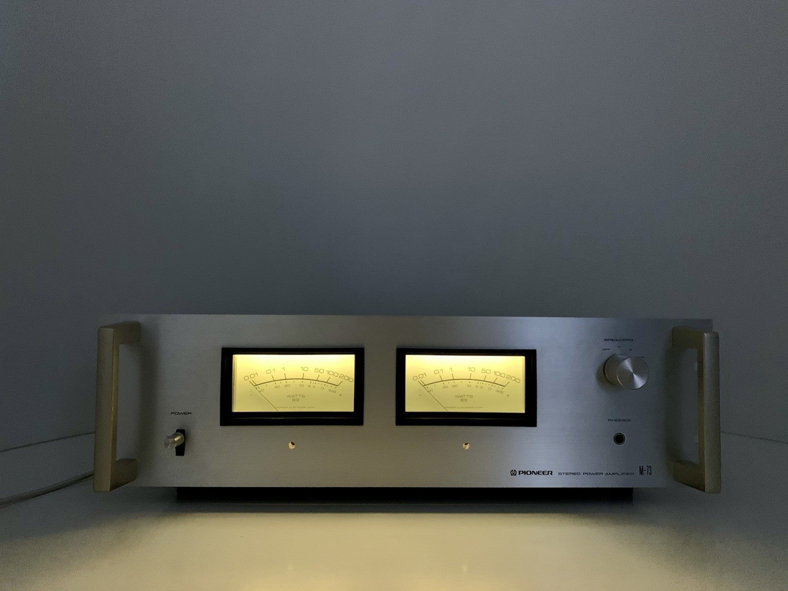 PIONEER M 73 SPEC Stereo Power Amplifier  85+85W RMS Vintage 1980 Work Good Look