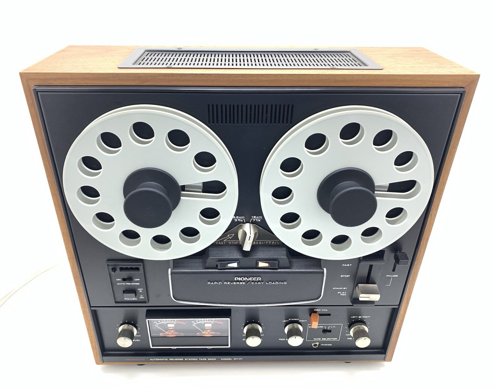 PIONEER RT 71 Open Reel 4 Track 7" Tape Vintage 1970 Auto Reverse WORK Good Look