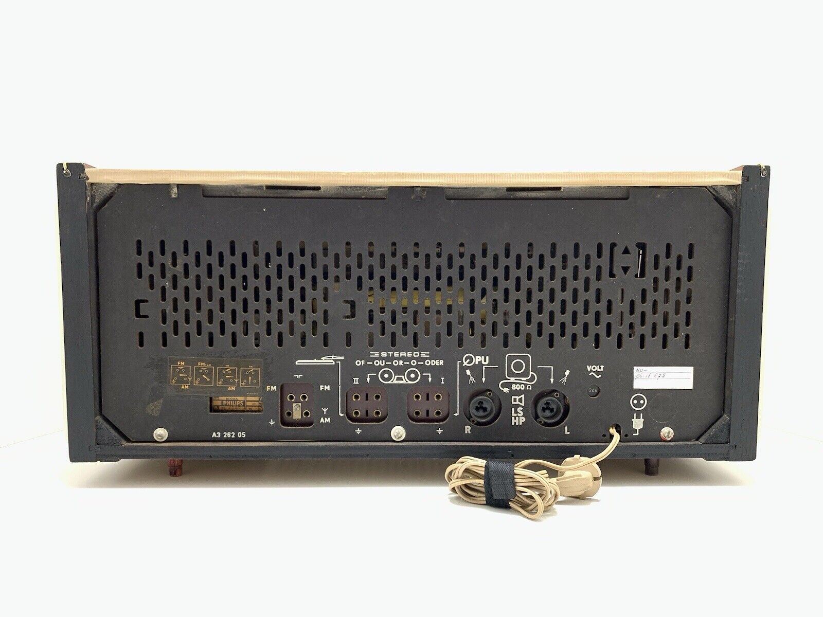 Radio PHILIPS B6X94A Eindhoven tubes FM Vaccum Tube Vintage 1959 WORK Good Look