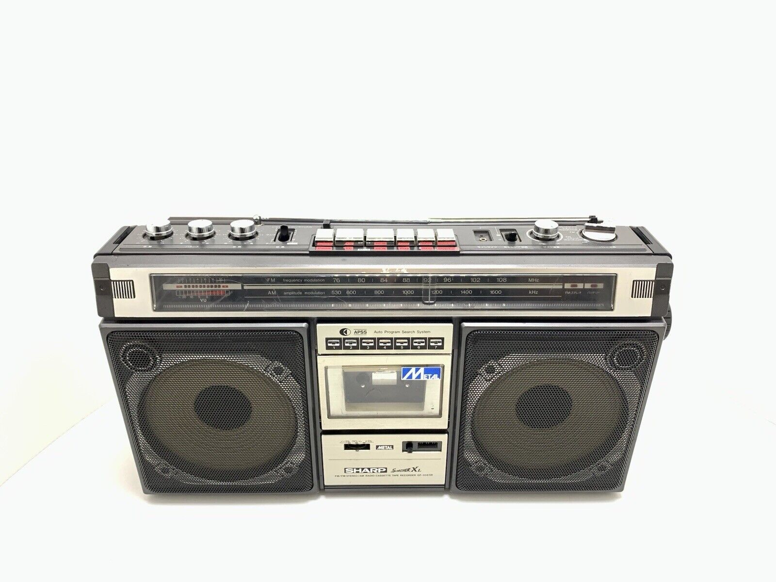SHARP GF 308SB BOOMBOX STEREO Radio Cassette Vintage WORK PERFECT Good Look