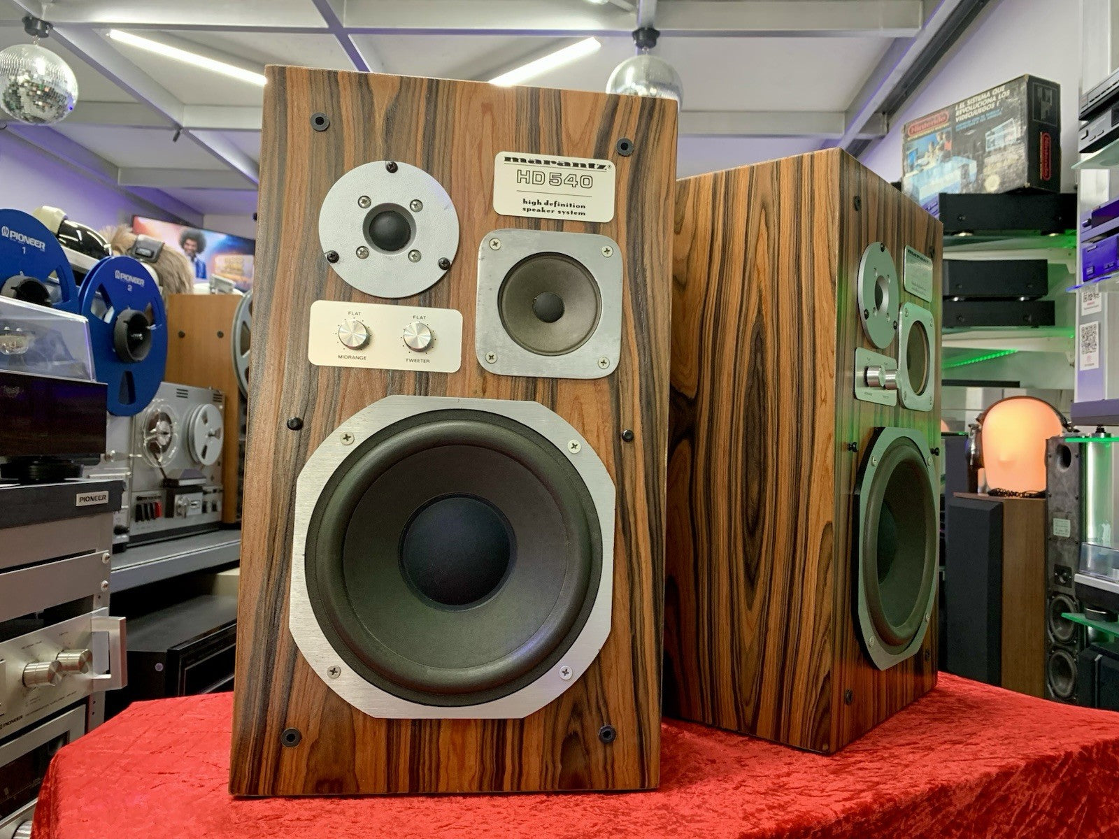 MARANTZ HD 540 Original Speakers 3Way Vintage WORK with PALISANDRO WOOD GoodLook