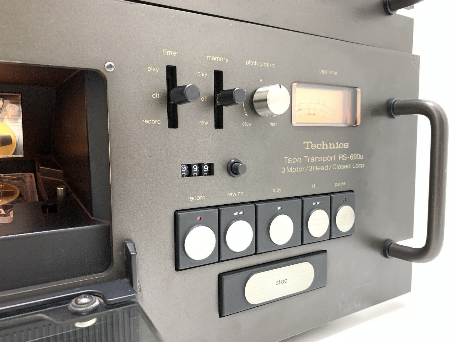 TECHNICS RS 690U 9900U Stereo Cassette Deck 3 Motors Vintage 1977 WORK Good Look