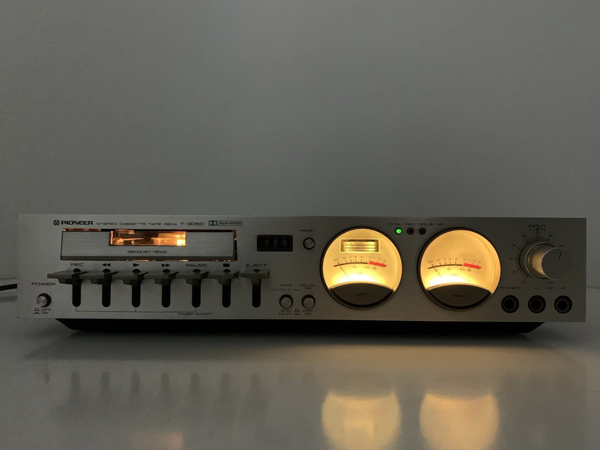 PIONEER T 3050 Slim Stereo Cassette Tape Deck 2 Head Vintage WORK 100% Good Look
