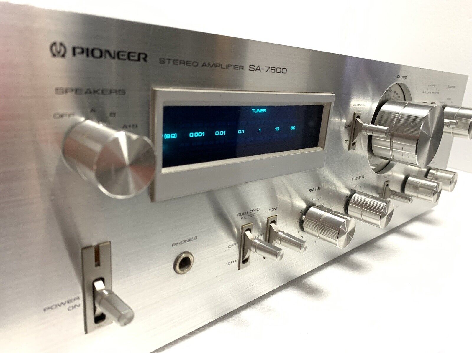PIONEER SA-7800 Stereo Amplifier 130 Watts RMS Blue Line Vintage 1979 Good Look