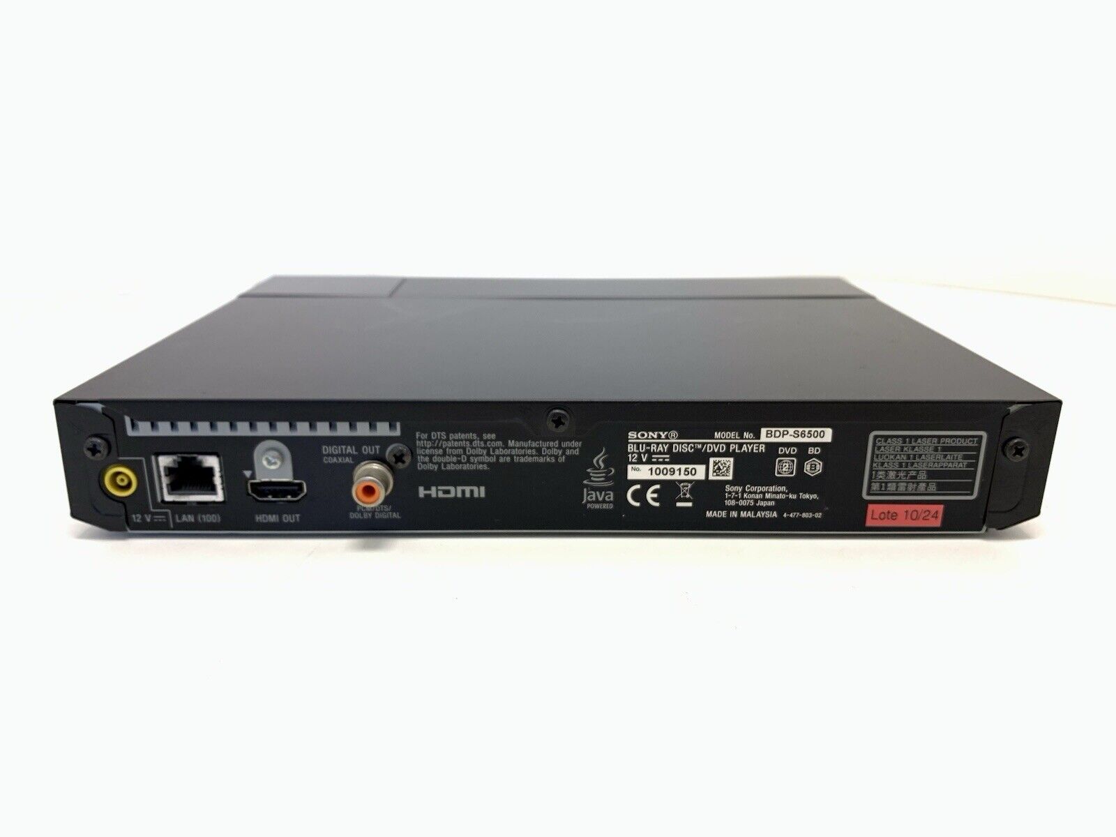 SONY BDP-S6500 Blu-Ray 4K CD DVD Disc Player with REMOTE High End WORK Good Look