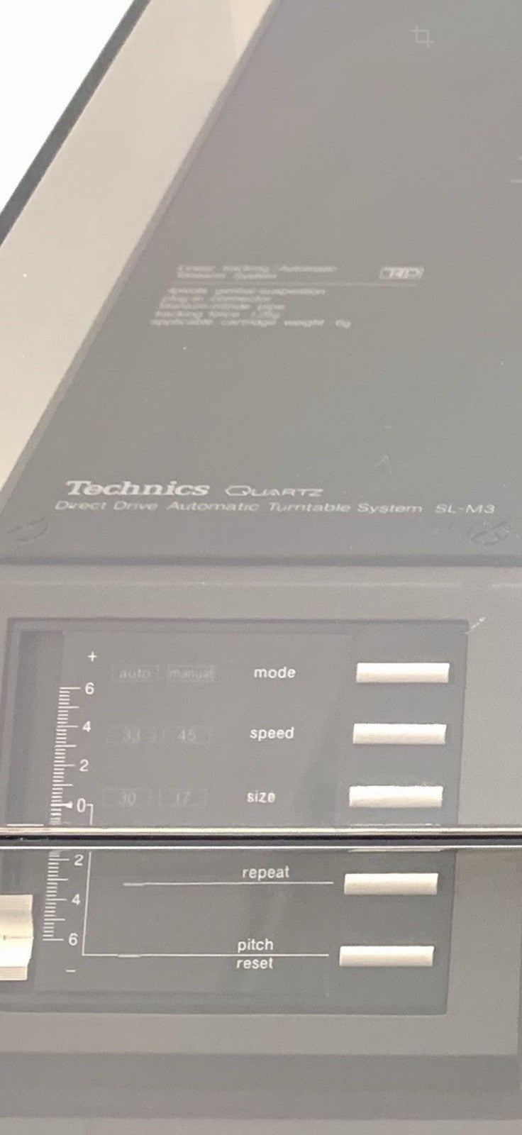TECHNICS SL M3 Turntable Direct Drive Quartz Linear Tracking Vintage WORK GOOD