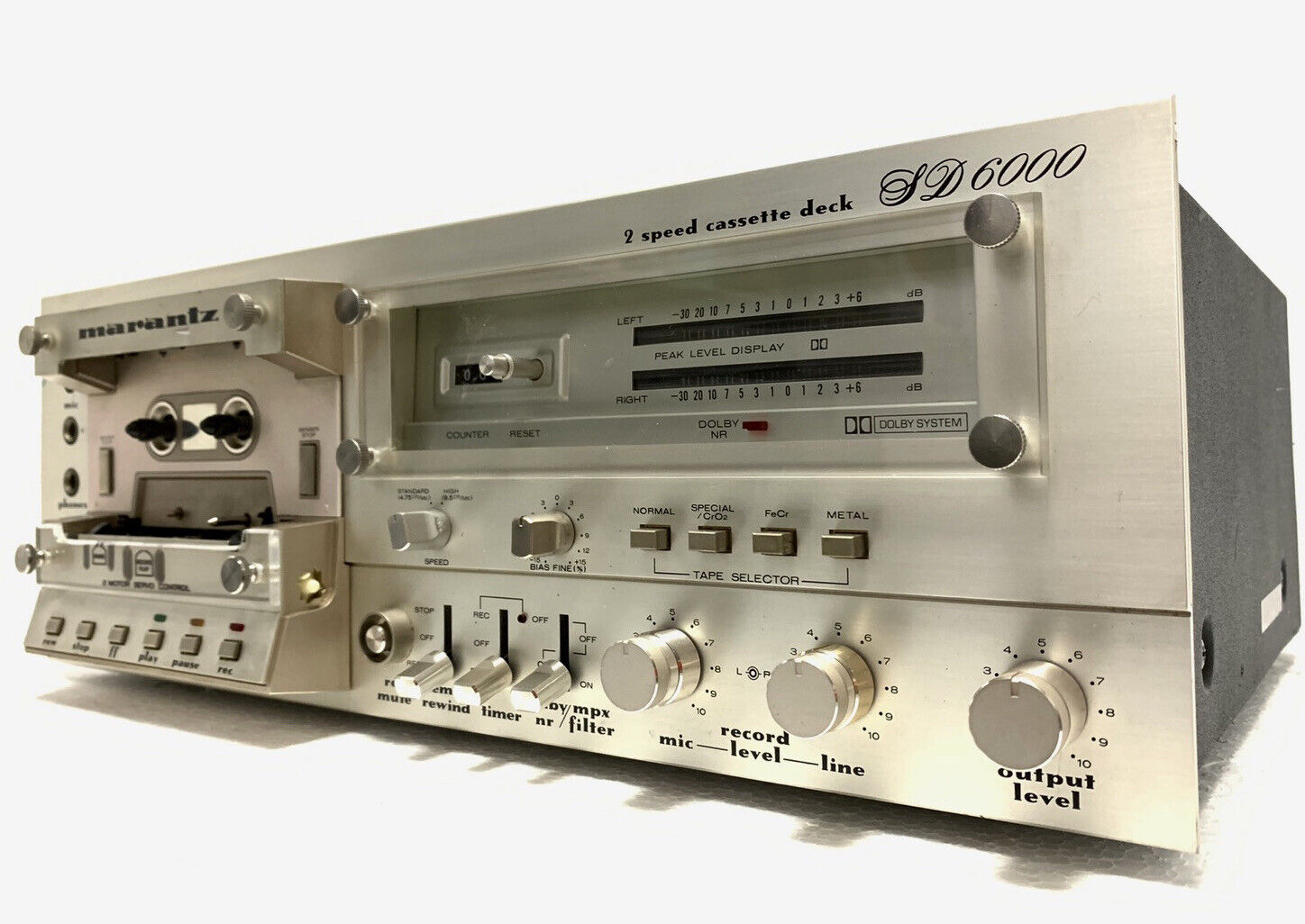 MARANTZ SD 6000 Stereo Cassette Deck 2 Speed Vintage 1979 Hi End WORK Good Look