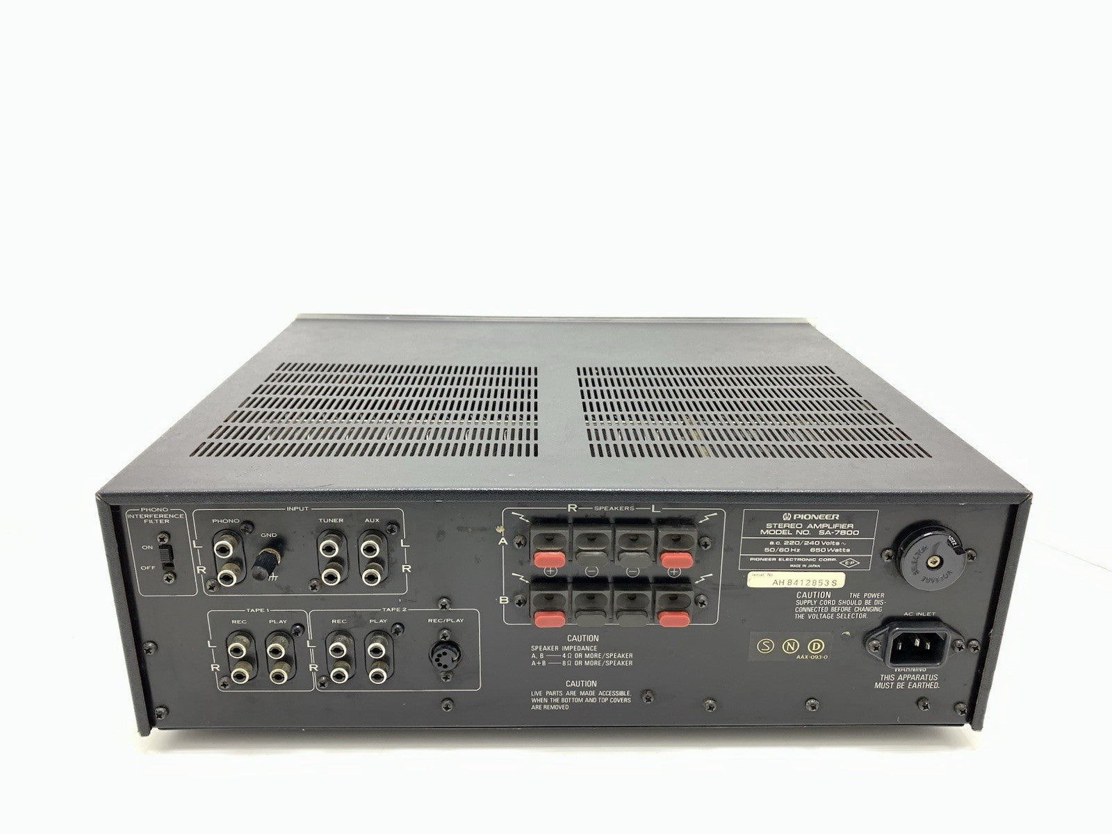 PIONEER SA-7800 Stereo Amplifier 65+65W RMS Vintage 1979 Blue LINE Work GoodLook