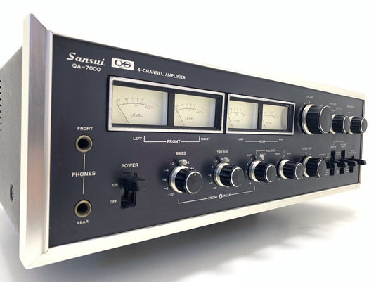 SANSUI QA-7000 Four 4 Channel Amplifier 80 Watts RMS Vintage 1973 WORK Good Look