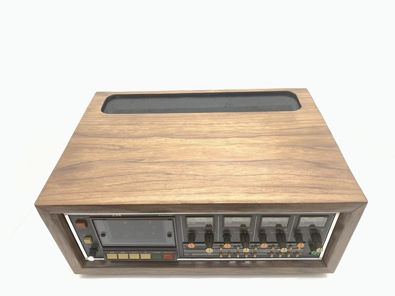 TASCAM 234 Multitrack 4 Channel Cassette Deck Vintage Wood Box WORK Good Look