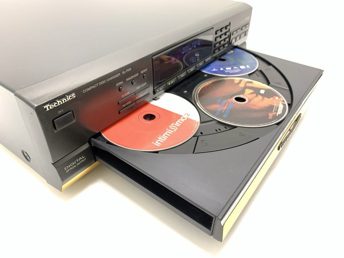 Technics SL-PD8 5 Disc CD Changer MASH Custom Gold Finish 230V Serviced WorkGood