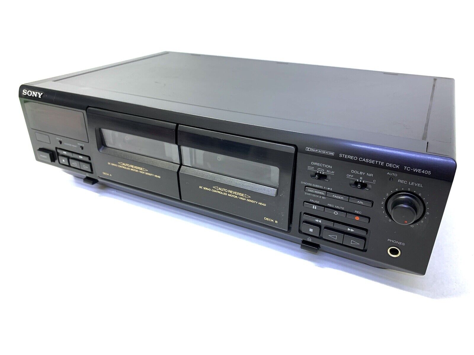 SONY TC-WE405 Tape Deck Doble Cassette Vintage 1996 Refurbished Hi End Good Look