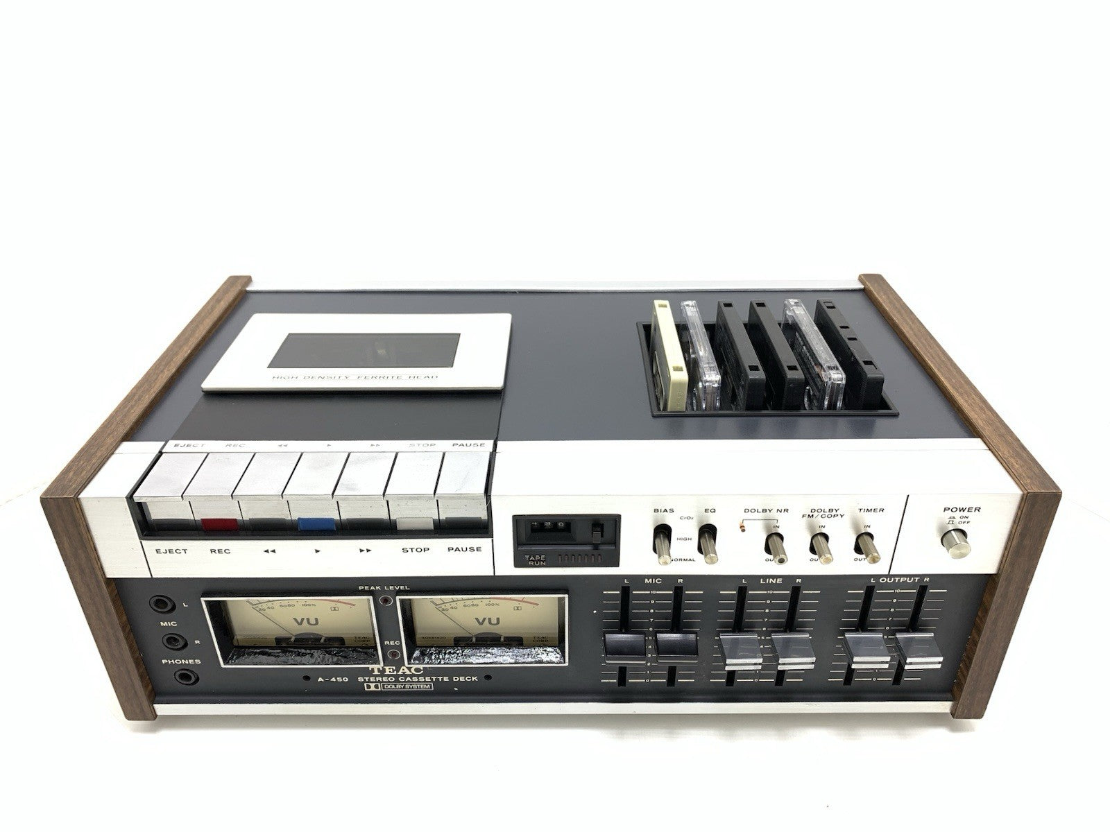 TEAC A 450 Stereo Cassette Tape Deck 2 Head Vintage 1974 Working