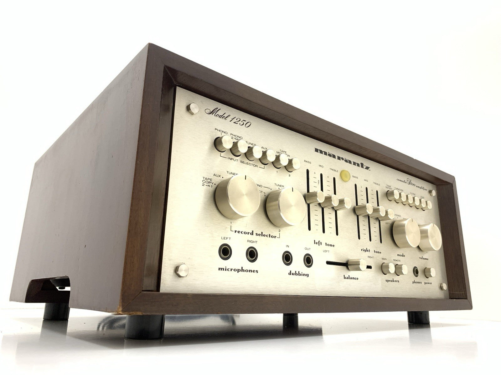MARANTZ 1250 Console Stereo Amplifier 125+125 W RMS Vintage 1977 WORK Good Look