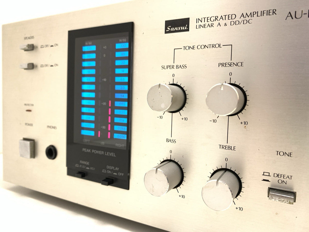 SANSUI AU D7 Integrate Stereo Amplifier 65+65 Watts RMS Vintage 1980 Good Look