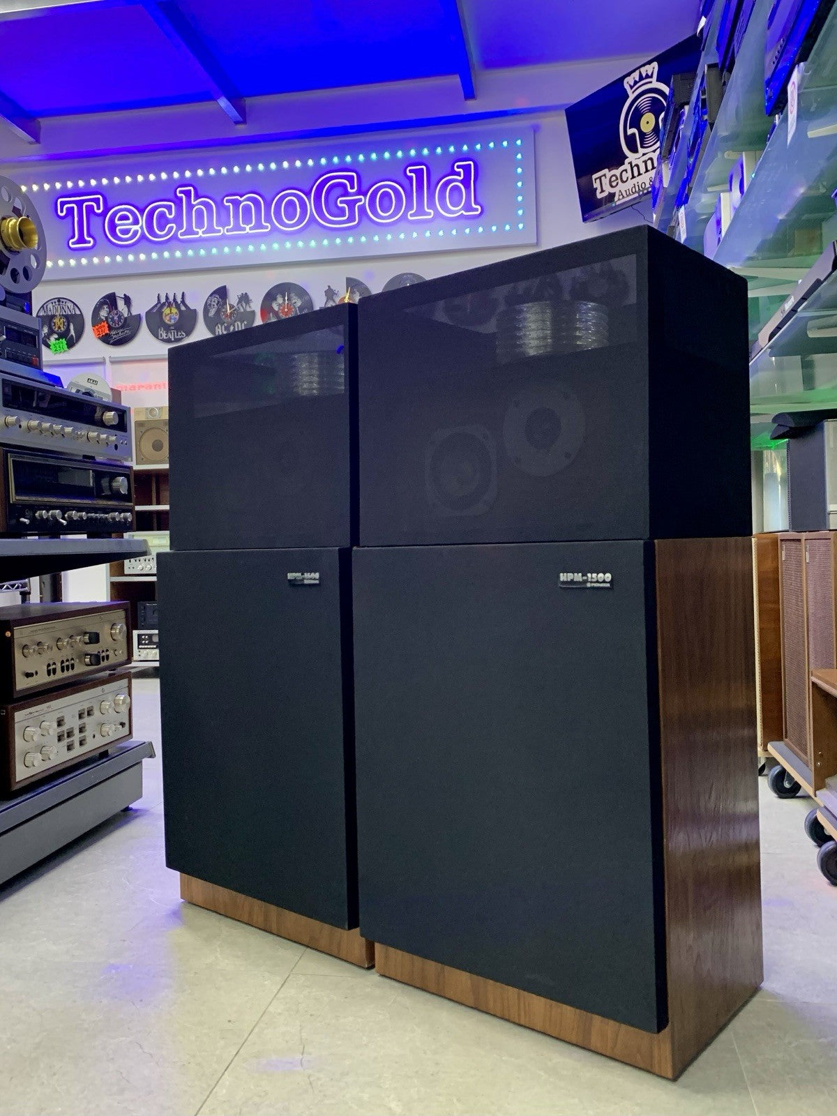 PIONEER HPM 1500 High End SPEAKERS 4 Way 125 Watts RMS Vintage  WORK GOOD LOOK