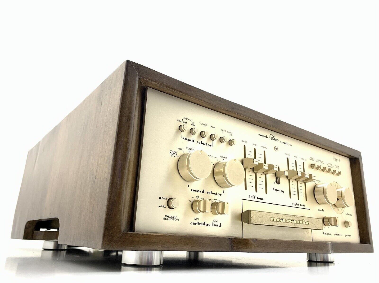 MARANTZ PM 8 Console Stereo Amplifier Vintage Wood BOX Refurbished WORK GoodLook