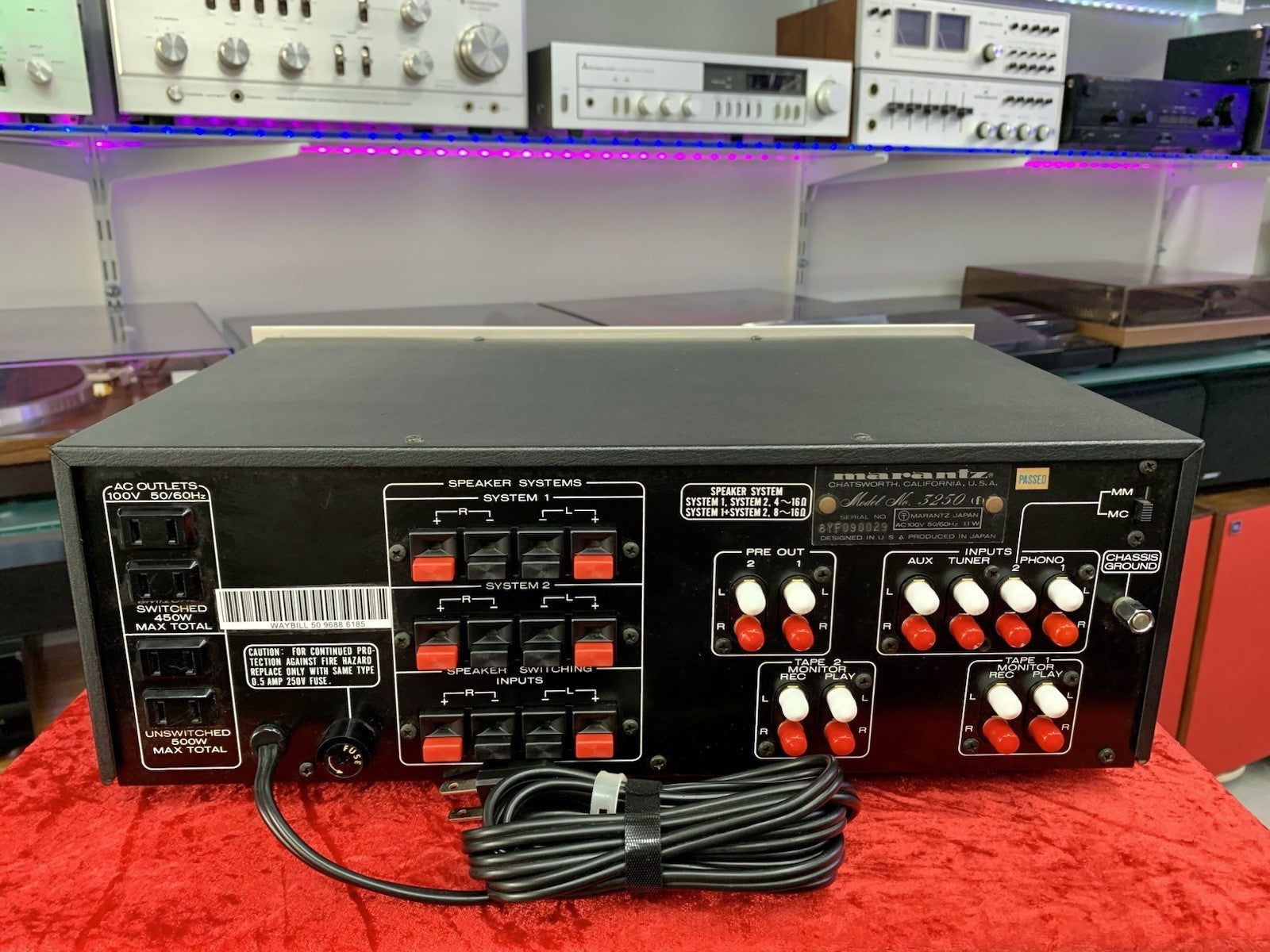 Preamplificador estéreo MARANTZ modelo 3250, vintage, 1978, de