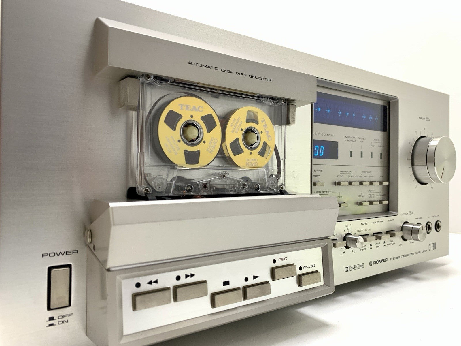 PIONEER CT F900 3 Head Stereo Tape Deck BLUE LINE Vintage 1978 WORK Good Look