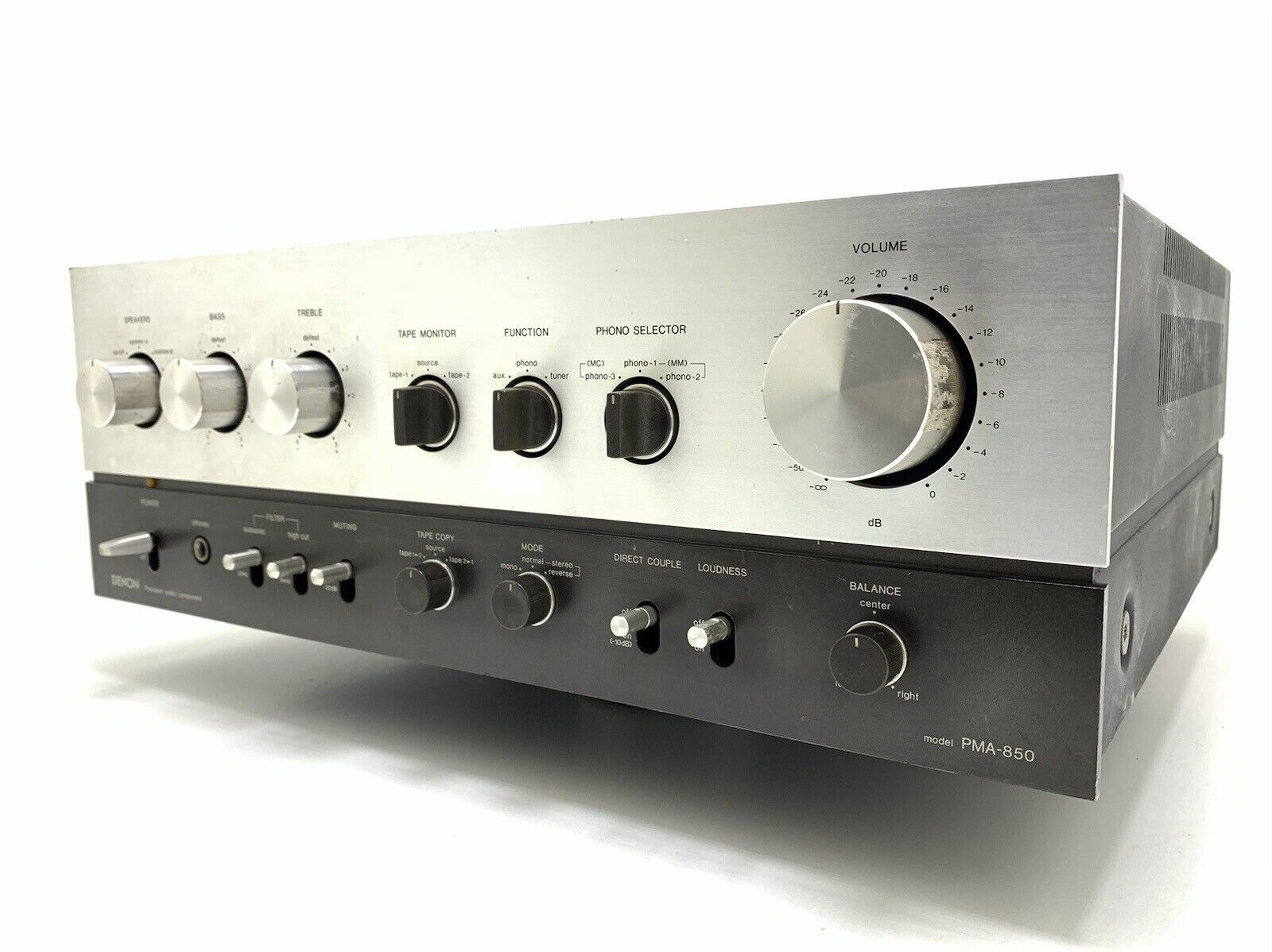 DENON PMA 850 Stereo Integrated Amplifier 85+85 WRMS Vintage 1978 Work Good Look