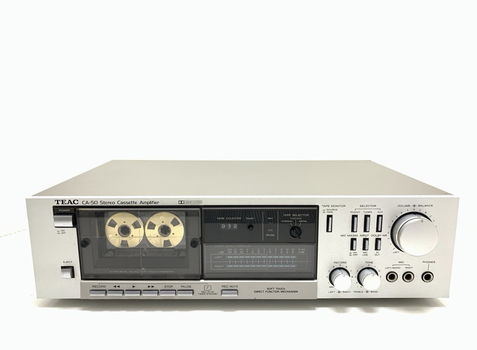TEAC CA 50 Stereo System Cassette Deck Amplifier  Vintage 1980 WORK Good Look