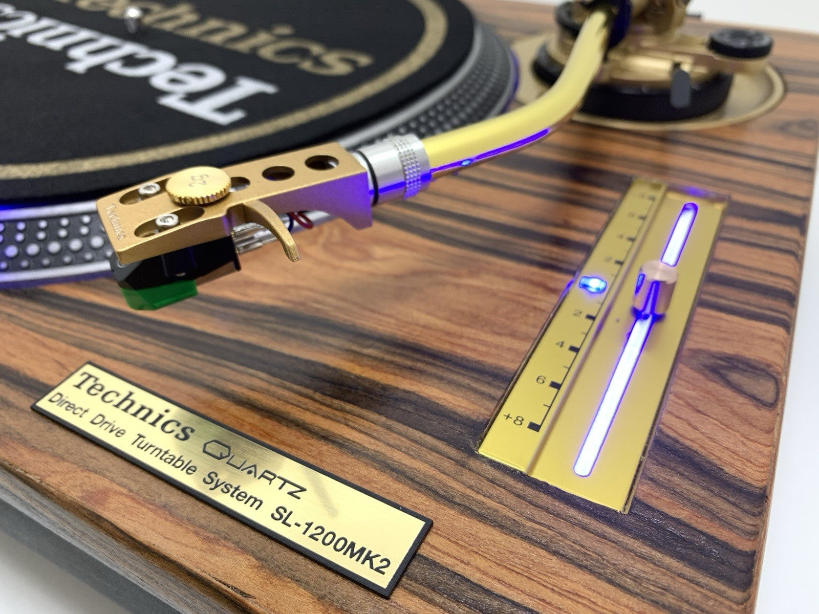 TECHNICS SL 1200 MK2 Wood And Gold Direct Drive Turntable Vintage Work Like -