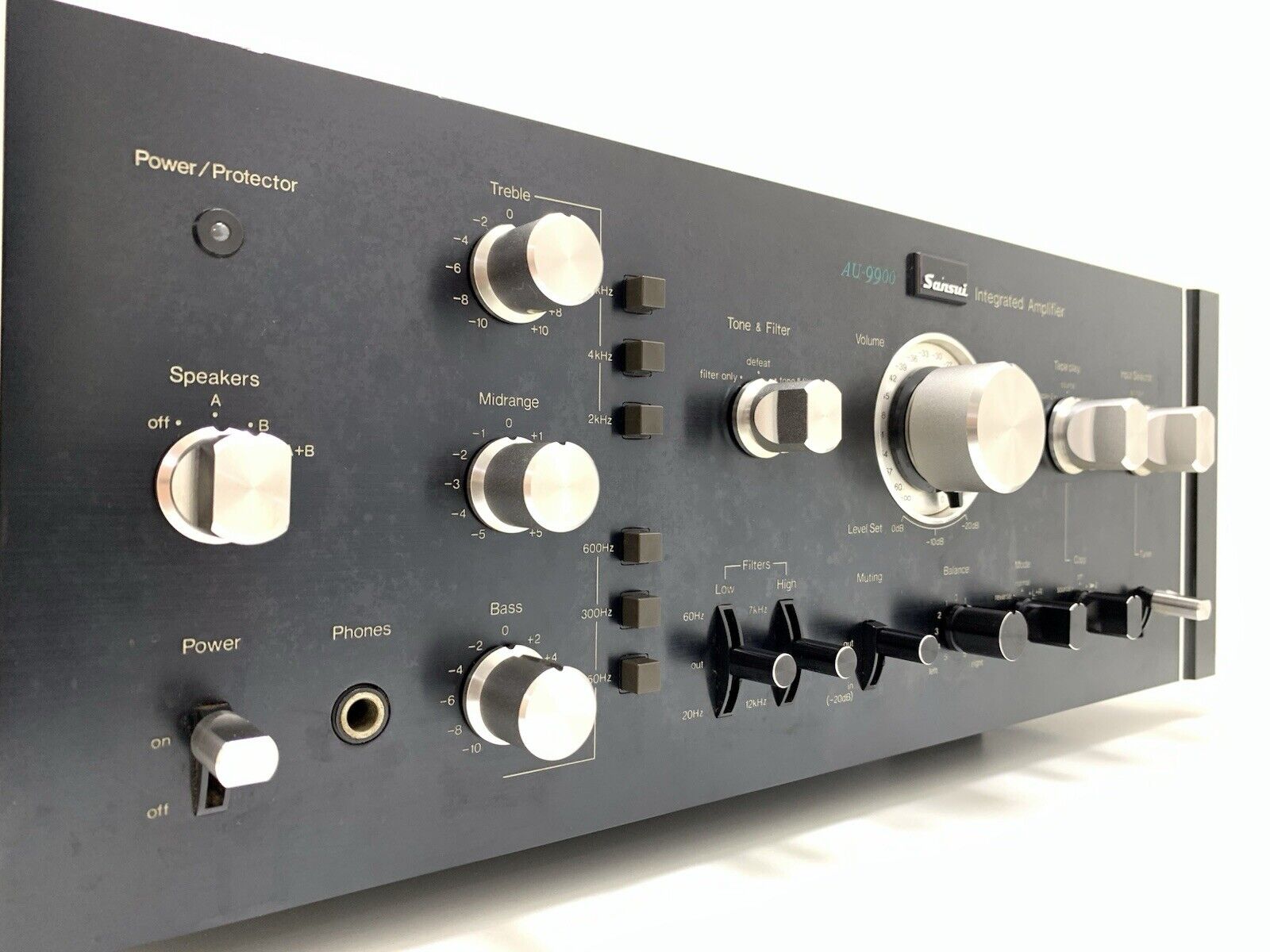 SANSUI AU-9900 Stereo Amplifier 80+80 Watts RMS + Original BOX Vintage GOOD LOOK