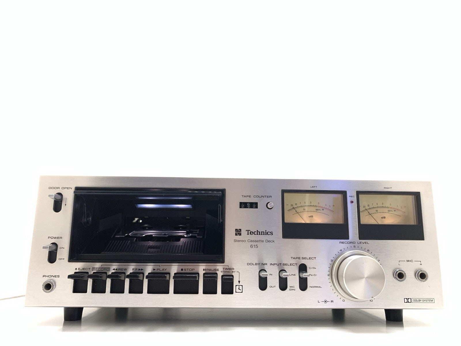 TECHNICS RS 615 US Stereo Cassette Tape Deck 2 Head Vintage