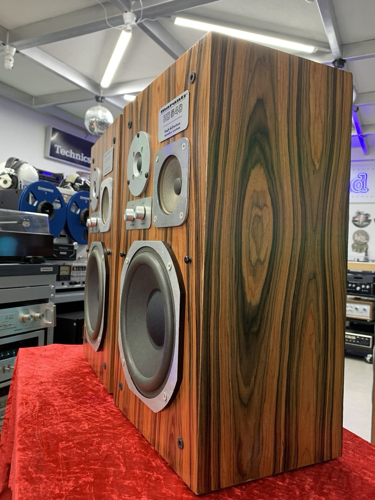 MARANTZ HD 540 Original Speakers 3Way Vintage WORK with PALISANDRO WOOD GoodLook