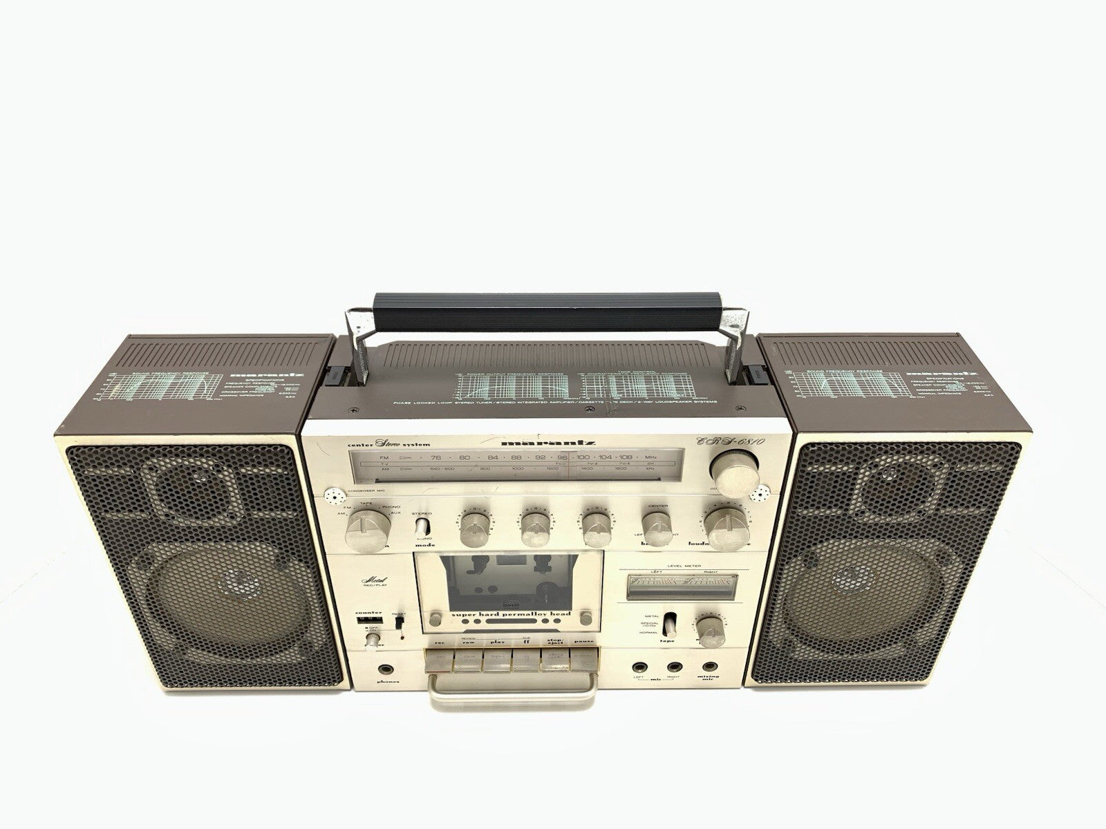 MARANTZ CRS 6810 RARE BOOMBOX STEREO Radio Cassette Vintage 1980 WORK Good Look