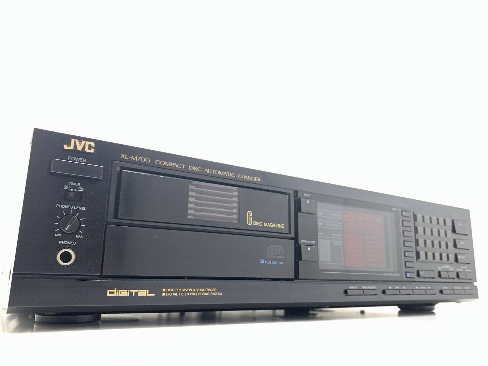 JVC XL-M700 Changer 6+1 CD Compact Disc Player Vintage 1987 Hi Fi WORK Good Look