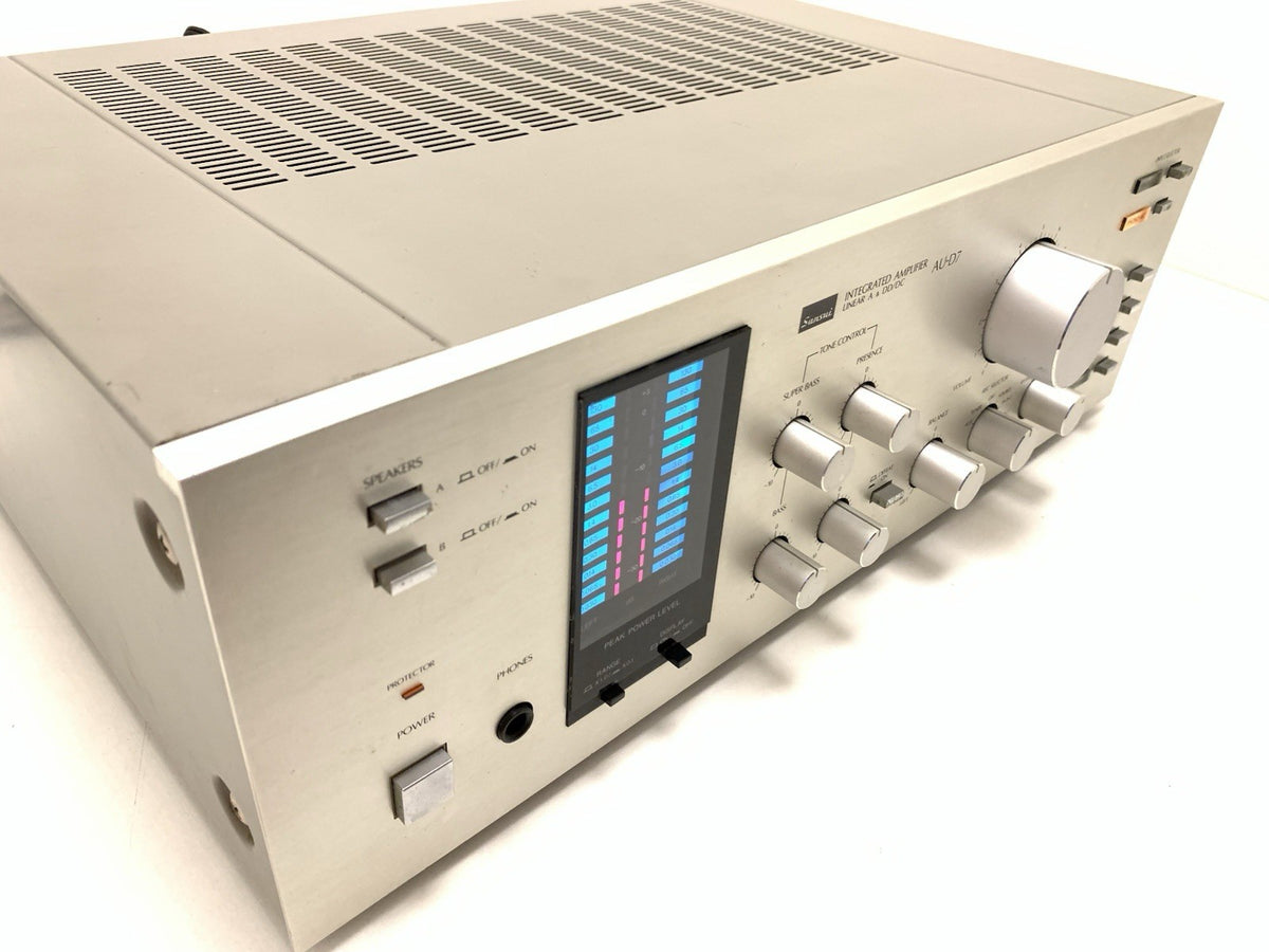 SANSUI AU D7 Integrate Stereo Amplifier 65+65 Watts RMS Vintage 1980 Good Look