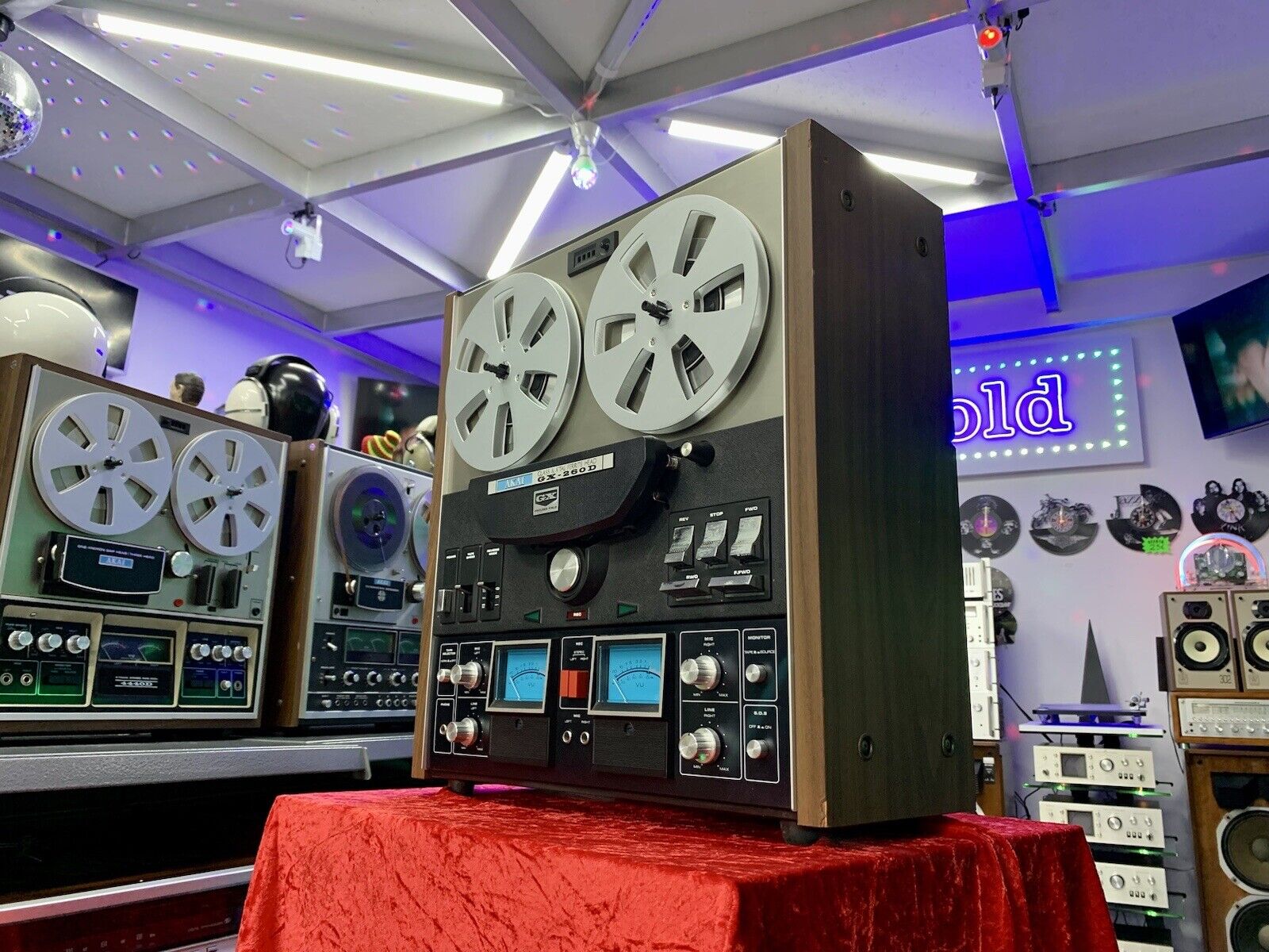 AKAI GX 260D Tape Reel to Reel 4Track 7" Vintage 1973 AutoReverse WORK Good Look