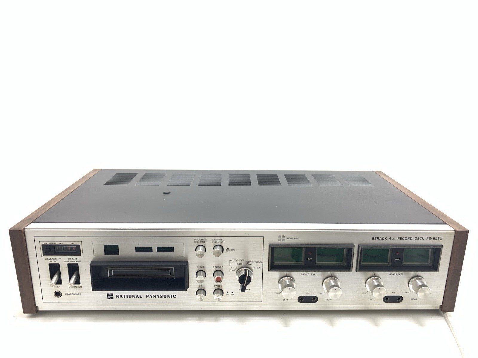 NATIONAL PANASONIC RS 858U 4Channel Quadraphonic 8 Track Recorder WORK Good Look