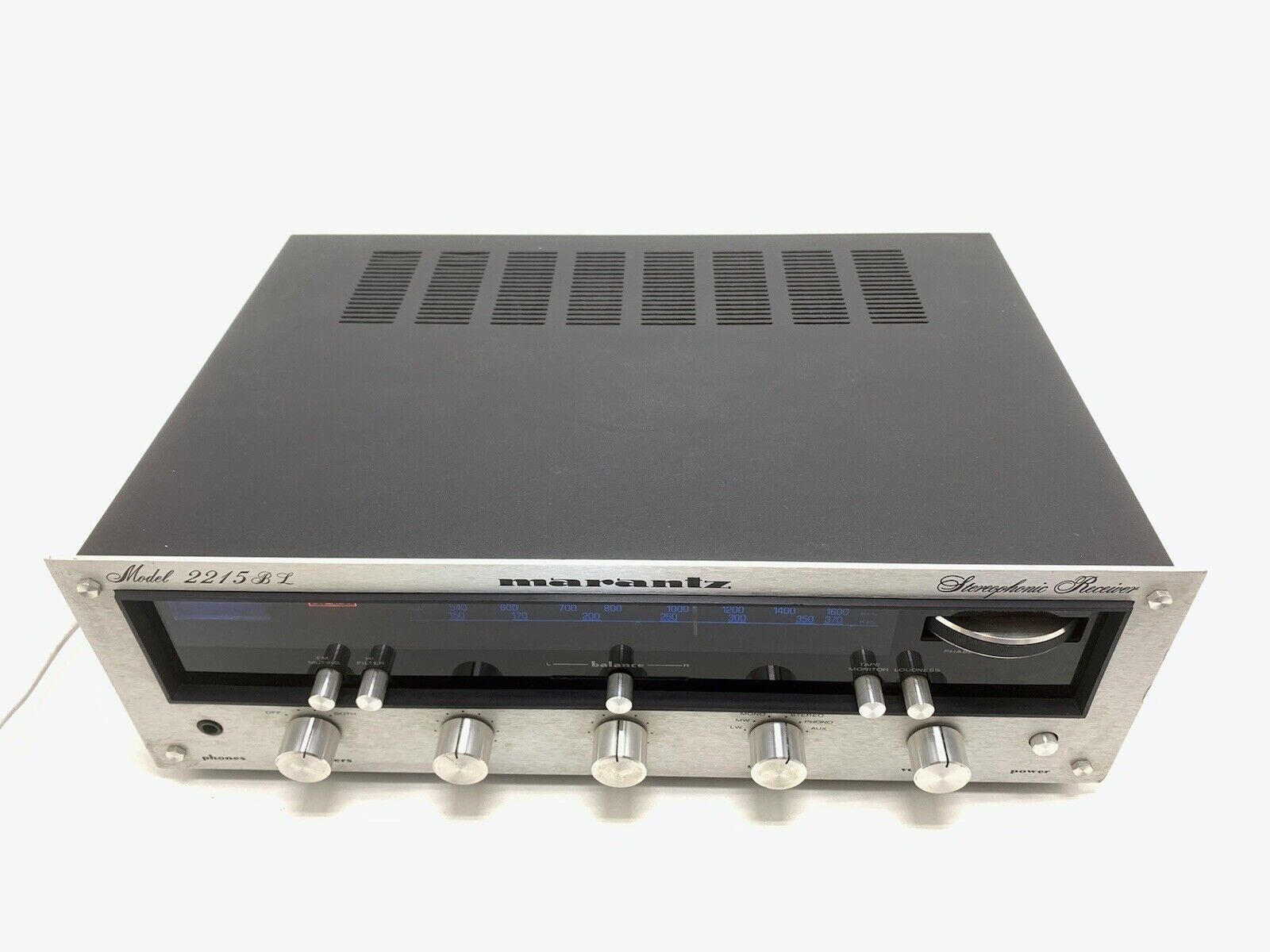 MARANTZ 2215BL Stereo Receiver 2 X 15 Watts RMS Vintage 1975 RARE Work Good Look