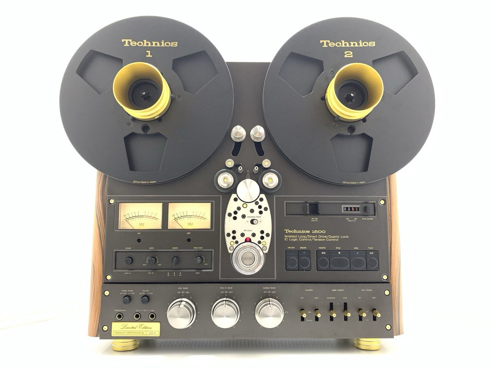 TECHNICS RS 1500U Limited Edition 24K Gold Rosewood Reel to Reel Exclusive TAPE